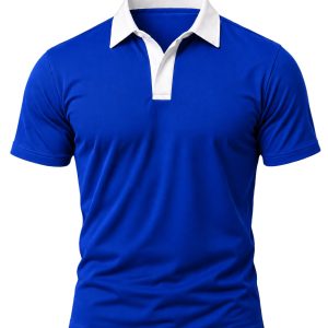 +27 Unisex Rugby Shirt, Solid Short Sleeve, Cotton Fleece