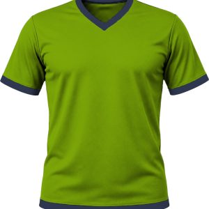 Ringer Kiddies V-Neck T-shirt, Fitted Short Sleeve, Birdseye