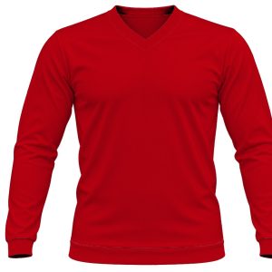 +27 Unisex V-Neck T-shirt, Fitted Long Sleeve, Reverse Birdseye
