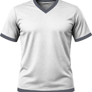 Ringer Kiddies V-Neck T-shirt, Fitted Short Sleeve, Reverse Birdseye