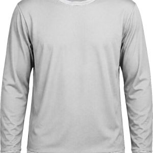 +27 Unisex Crew Neck T-shirt, Fitted Long Sleeve, Reverse Birdseye