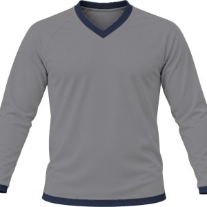 Ringer Unisex V-Neck T-shirt, Raglan Long Sleeve, Reverse Birdseye