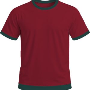 Ringer Unisex Crew Neck T-shirt, Raglan Short Sleeve, Birdseye