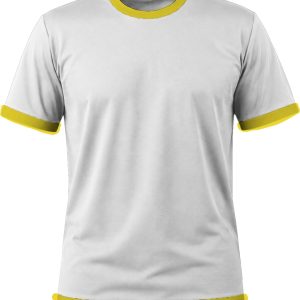 Ringer Unisex Crew Neck T-shirt, Fitted Short Sleeve, Reverse Birdseye