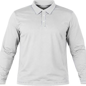 +27 Kiddies Golf Shirt, Fitted Long Sleeve, Birdseye