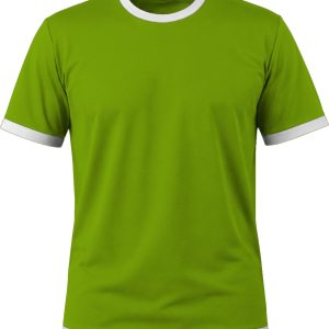 Ringer Unisex Crew Neck T-shirt, Fitted Short Sleeve, Birdseye