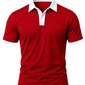 +27 Unisex Rugby Shirt, Solid Short Sleeve, Cotton Fleece