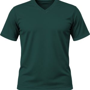 +27 Ladies V-Neck T-shirt, Fitted Short Sleeve, Birdseye