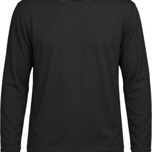 +27 Unisex Crew Neck T-shirt, Fitted Long Sleeve, Birdseye
