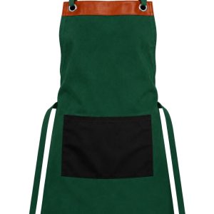 +27 PU Leather Trim Apron, Poly Cotton Twill