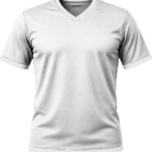 +27 Kiddies V-Neck T-shirt, Fitted Short Sleeve, Birdseye