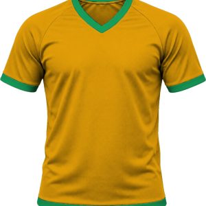 Ringer Unisex V-Neck T-shirt, Raglan Short Sleeve, Birdseye