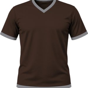 Ringer Kiddies V-Neck T-shirt, Fitted Short Sleeve, Birdseye