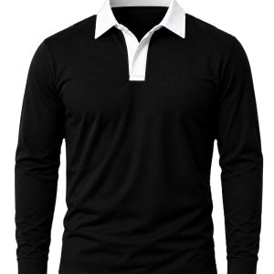 +27 Unisex Rugby Shirt, Solid Long Sleeve, Cotton Fleece