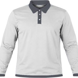 Ringer Kiddies Golf Shirt, Fitted Long Sleeve, Birdseye