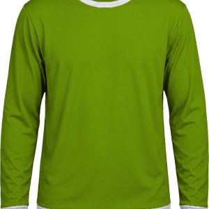 Ringer Unisex Crew Neck T-shirt, Fitted Long Sleeve, Birdseye