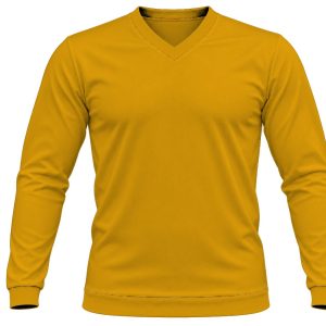 +27 Unisex V-Neck T-shirt, Fitted Long Sleeve, Reverse Birdseye