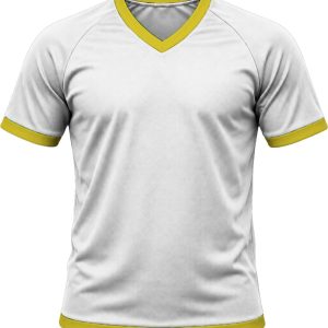 Ringer Unisex V-Neck T-shirt, Raglan Short Sleeve, Reverse Birdseye