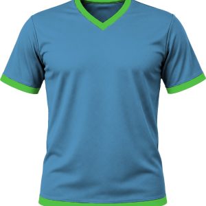 Ringer Kiddies V-Neck T-shirt, Fitted Short Sleeve, Birdseye