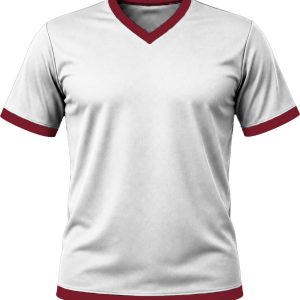 Ringer Ladies V-Neck T-shirt, Fitted Short Sleeve, Birdseye