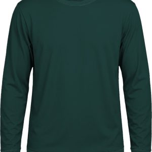 +27 Ladies Crew Neck T-shirt, Fitted Long Sleeve, Birdseye