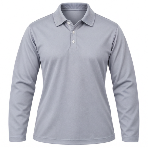 Ladies Harvard Golf Shirt, Fitted Long Sleeve, 180g Cotton, Knitted Collar