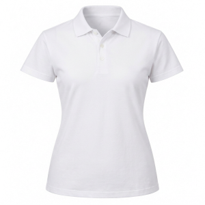 Ladies Stanford Golf Shirt, Fitted Short Sleeve, 180g Cotton, Self-Fabric Collar