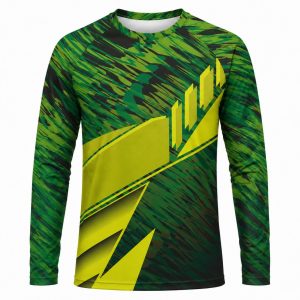 Dye Sub Men's Crew Neck T-shirt, Raglan Long Sleeve, Birdseye