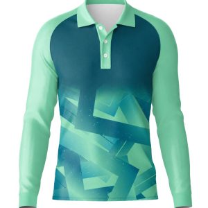 Dye Sub Ladies Golf Shirt, Raglan Long Sleeve, Birdseye