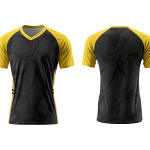 Dye Sub Kid's V-Neck T-shirt, Raglan Short Sleeve, Drop Needle