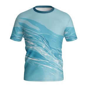 Dye Sub Men's Crew Neck T-shirt, Fitted Short Sleeve, Birdseye