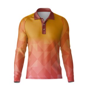 Dye Sub Men's Golf Shirt, Raglan Long Sleeve, Birdseye