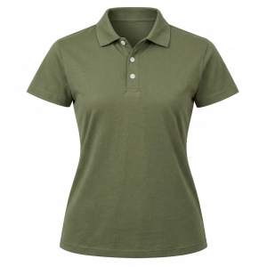 Ladies Stanford Golf Shirt, Fitted Short Sleeve, 180g Cotton, Self-Fabric Collar
