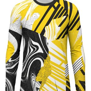 Dye Sub Men's Ringer Crew Neck T-shirt, Raglan Long Sleeve, Birdseye