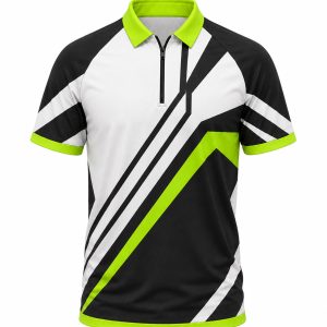 Dye Sub Men's Ringer Golf Shirt, Raglan Short Sleeve, Birdseye