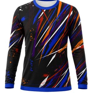 Dye Sub Ladies Ringer Crew Neck T-shirt, Fitted Long Sleeve, Drop Needle